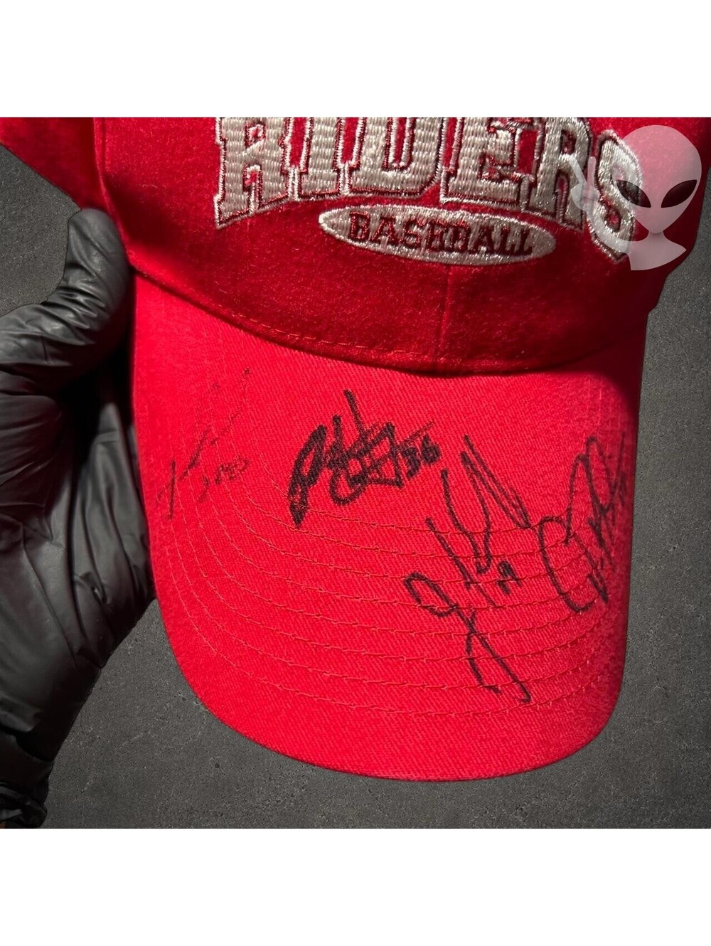 Frisco RoughRiders MiLB Baseball Red Autographed Hat Cap Mens One Size